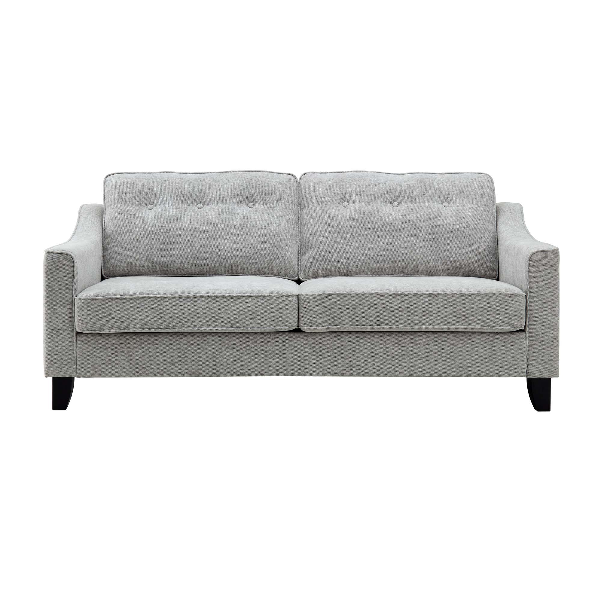 Harper 3-Seater Slope Arm Grey Woven Fabric Sofa - Image 3