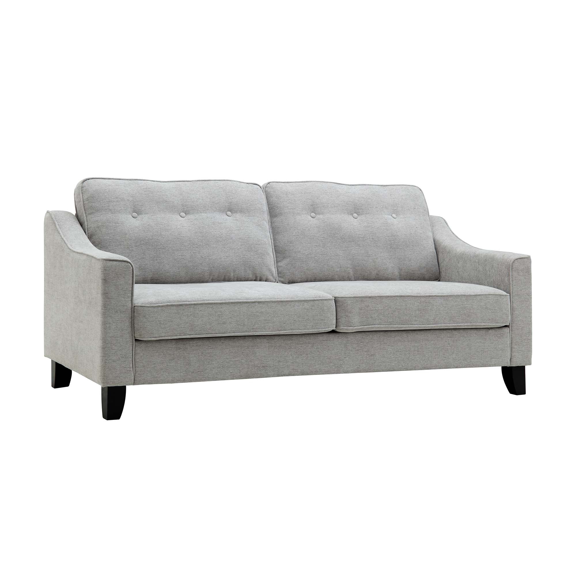 Harper 3-Seater Slope Arm Grey Woven Fabric Sofa - Image 4