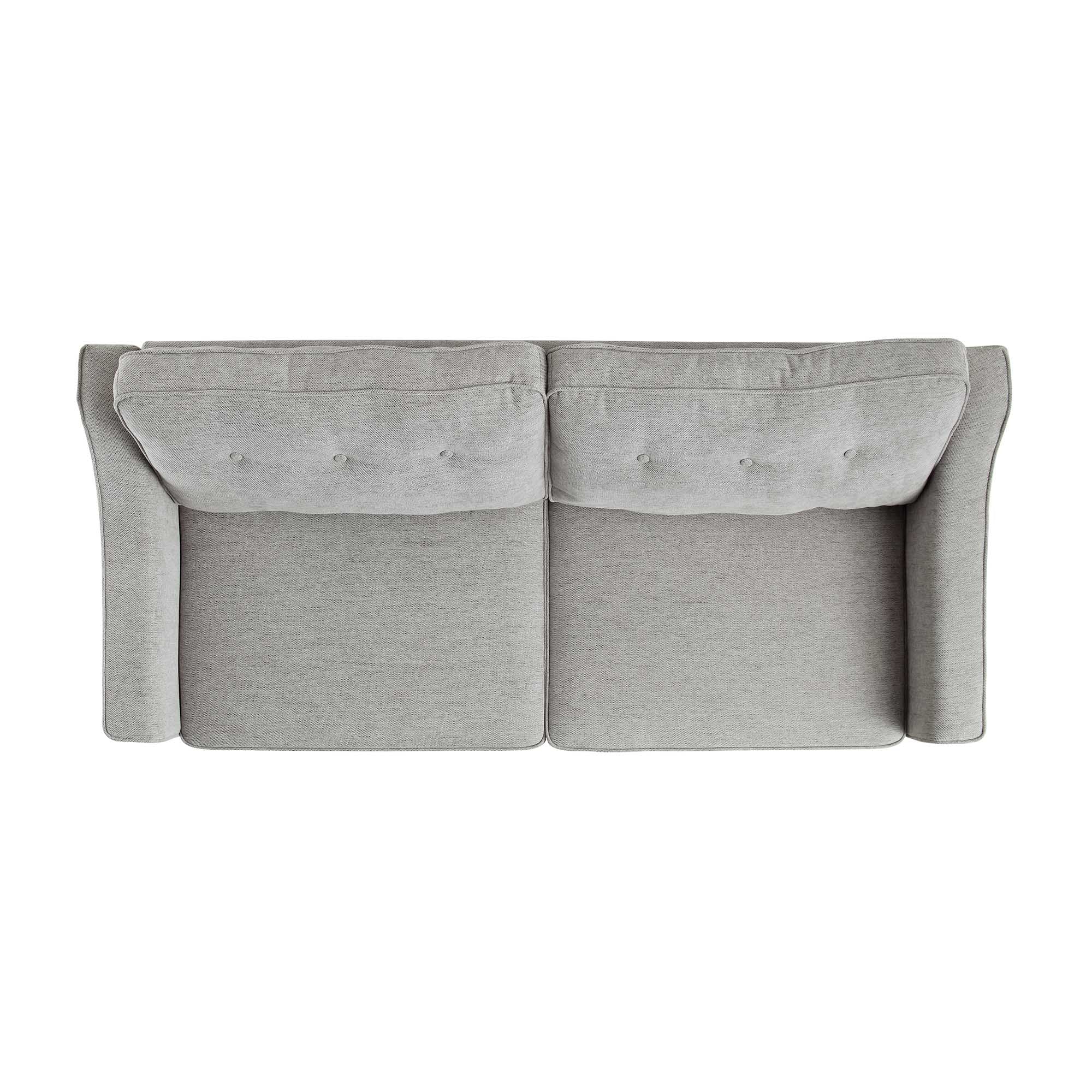 Harper 3-Seater Slope Arm Grey Woven Fabric Sofa - Image 6