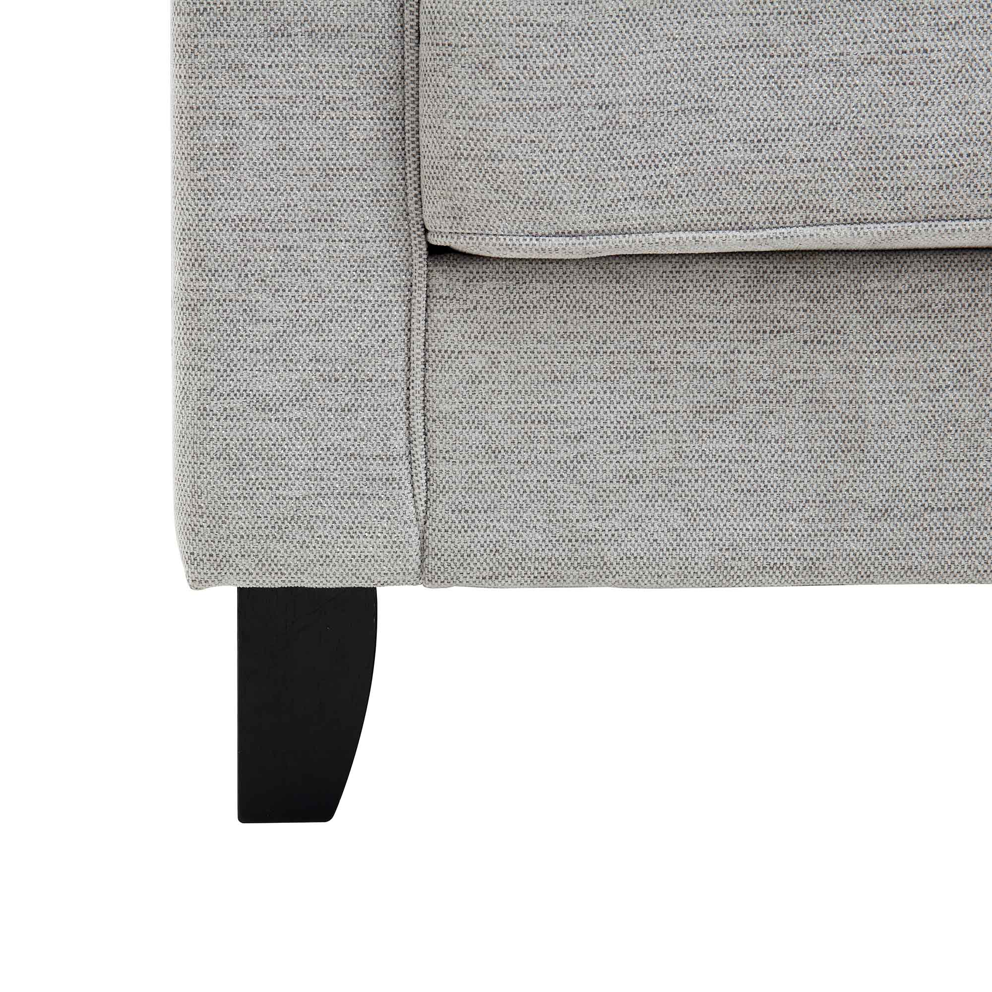 Harper 3-Seater Slope Arm Grey Woven Fabric Sofa - Image 11