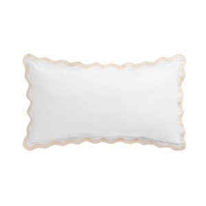 Lucinda Peach Melba Wave 300 Thread Count Cotton Percale King Size Pillowcases - Pair