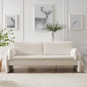 Clapham 3-Seater Ecru Boucle Sofa
