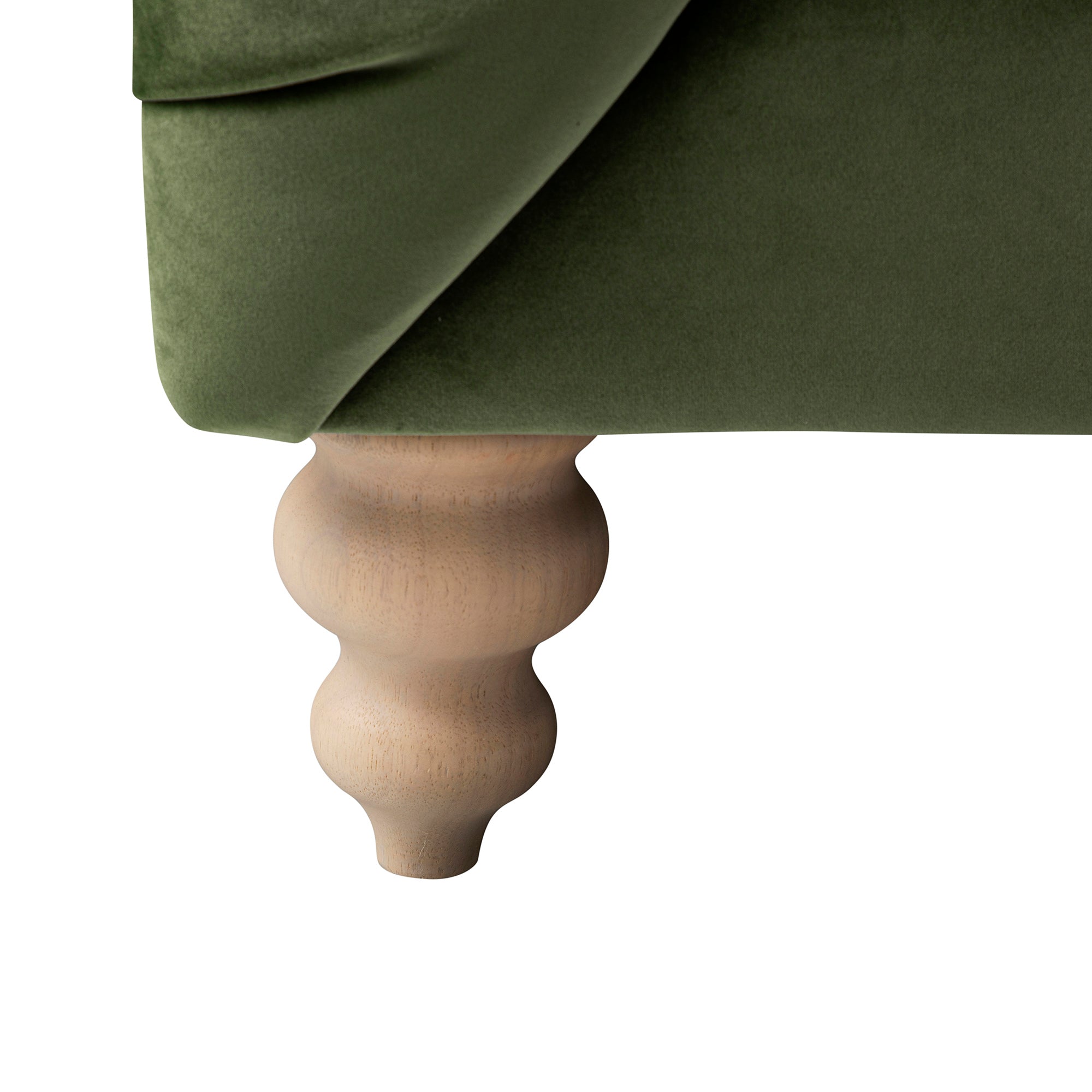 Ashby Chesterfield Large 3-Seater Sofa, Fern Green Velvet - Image 16